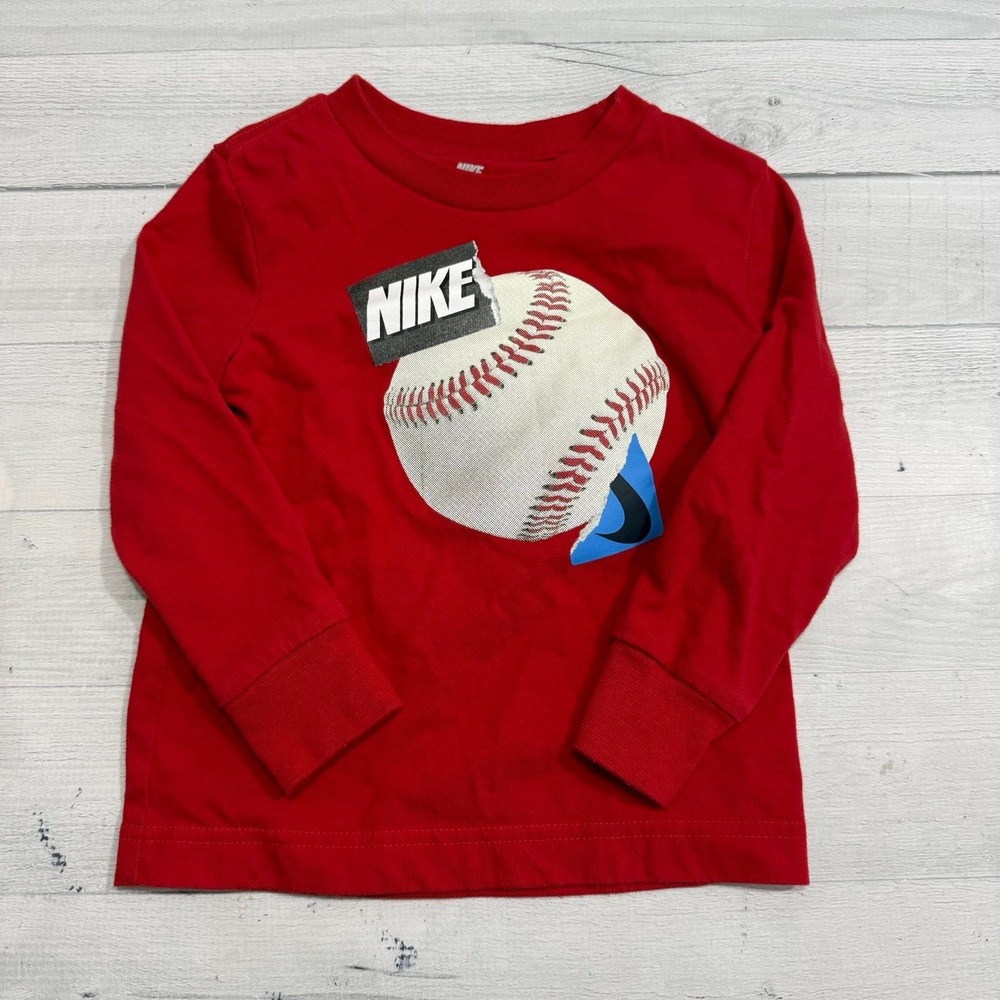 Nike‎ toddler red long sleeve baseball shirt 2T